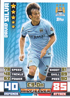 David Silva Manchester City 2014/15 Topps Match Attax #176